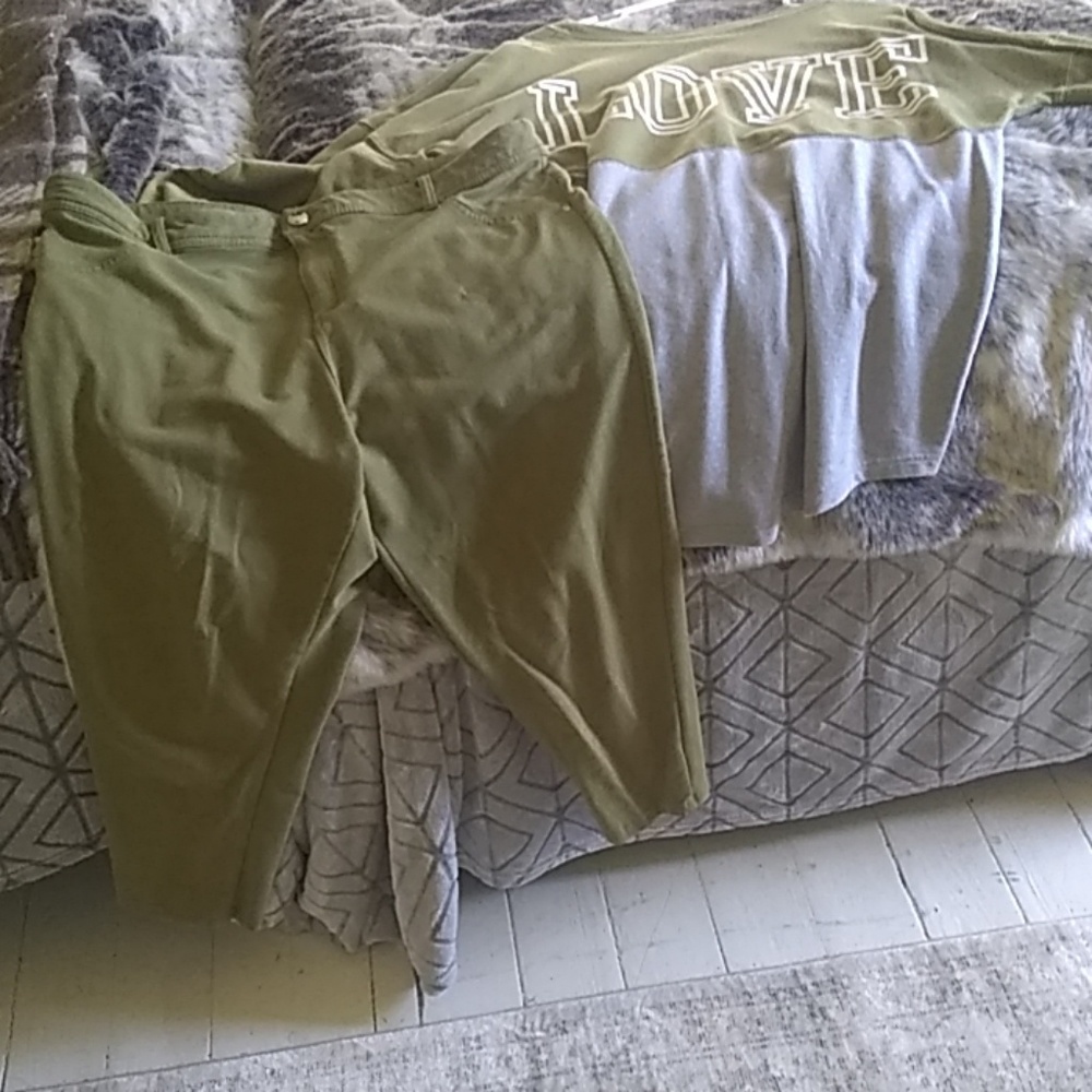 Just Me sweat pants and top